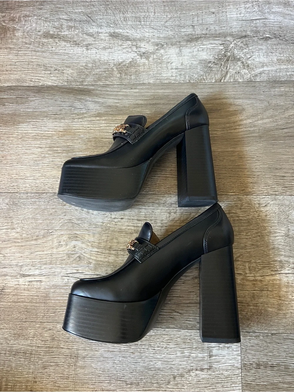 Sam Edelman Rowe Platform Chain Detail Loafer in Black
